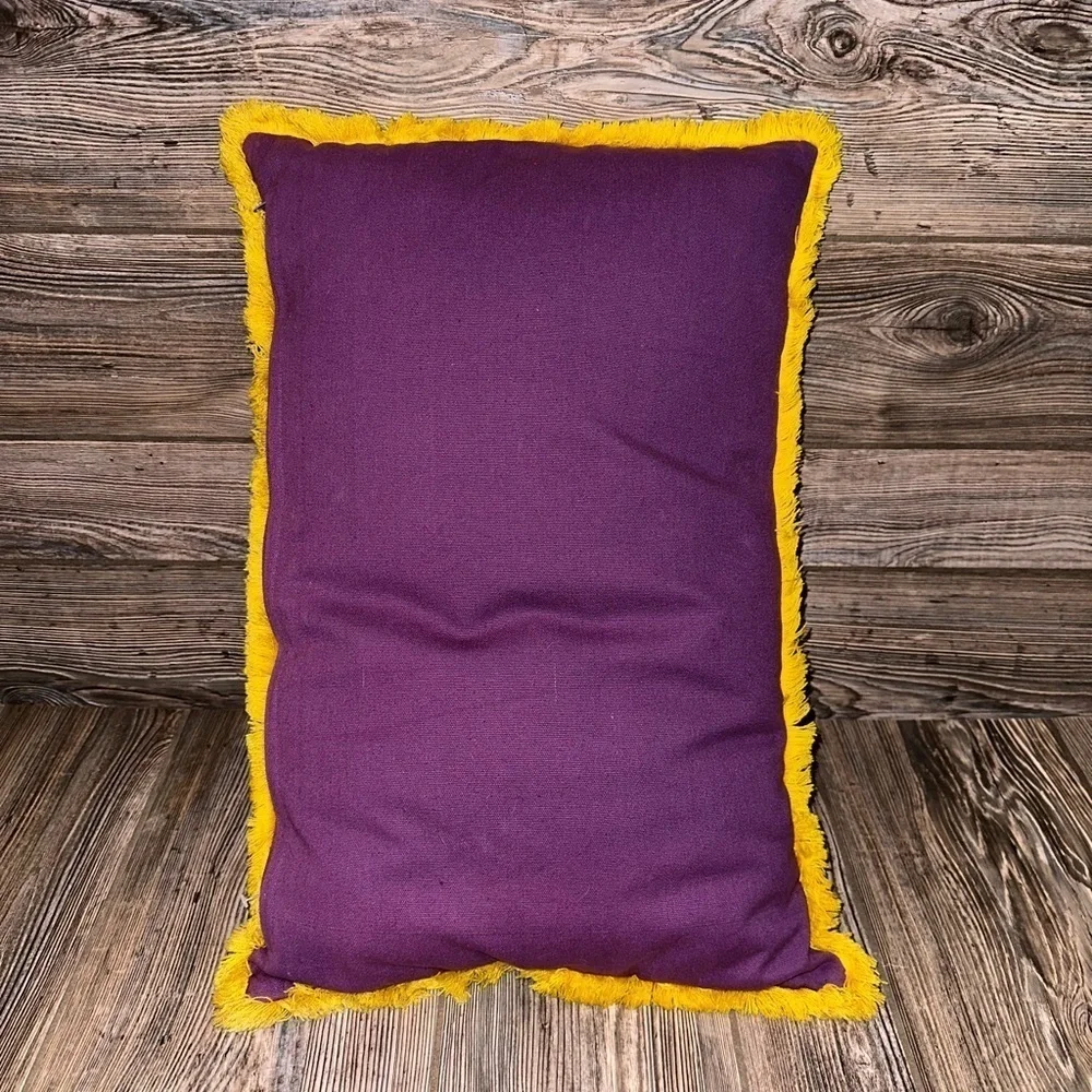 Modelli Bohemian Embroidered Floral Fringe Pillow